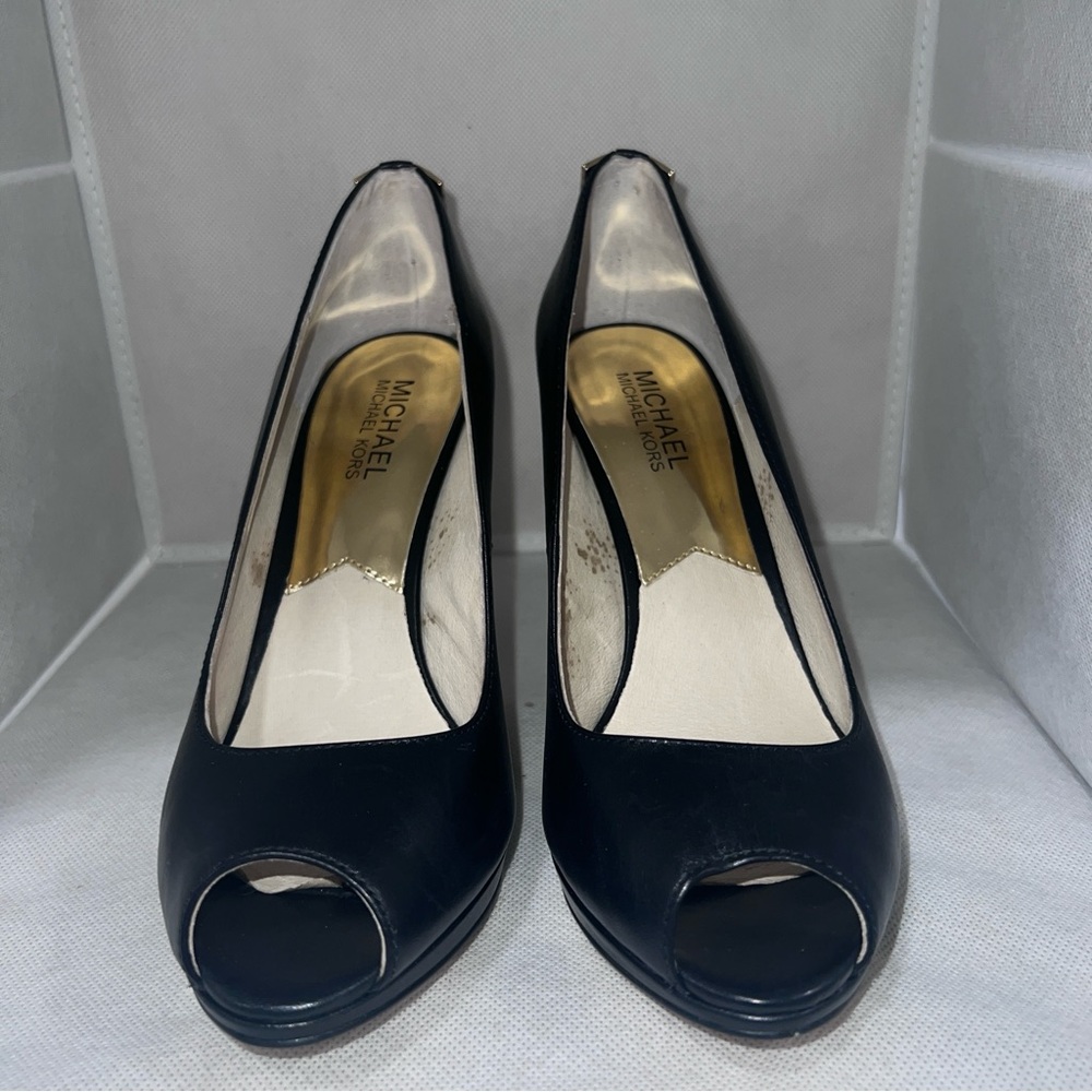 Michael Kors Black Peep Toe Women's Shoes